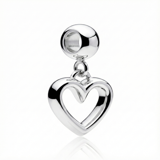 Hollow Love Pendant Silver Side