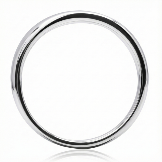 Anillo de plata 925 modelo simple latch de frente