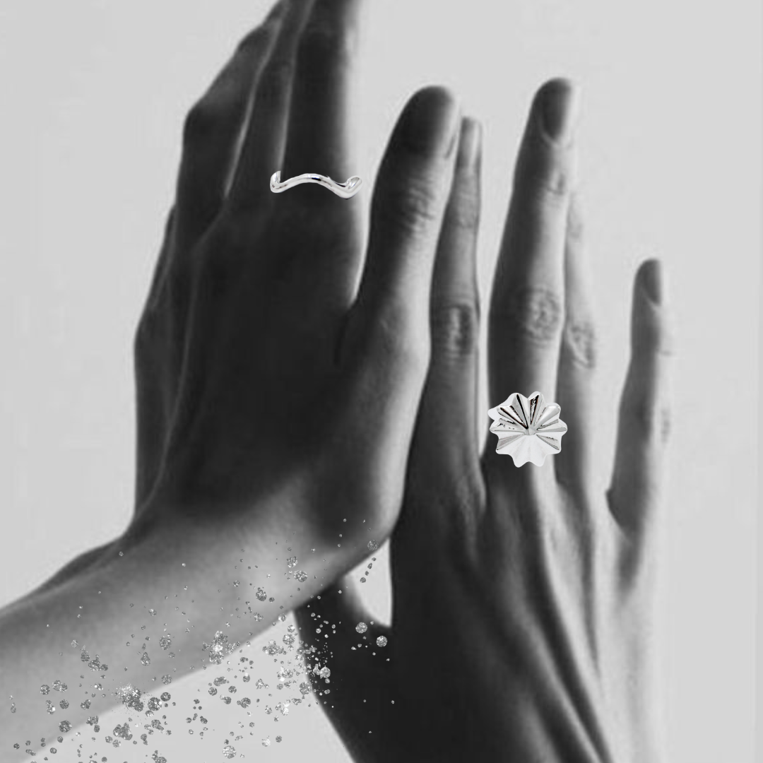 Wintera Silver 925 Rings Candy and Waves