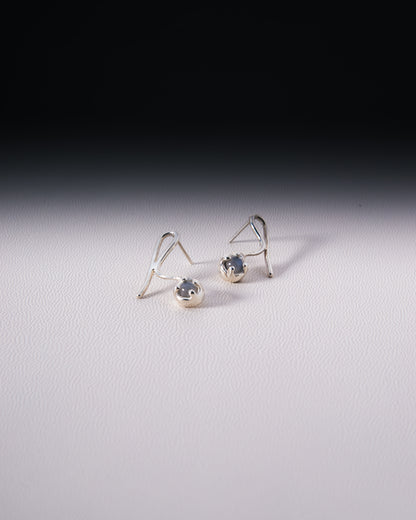 006 Moon Shadow Dot Earrings