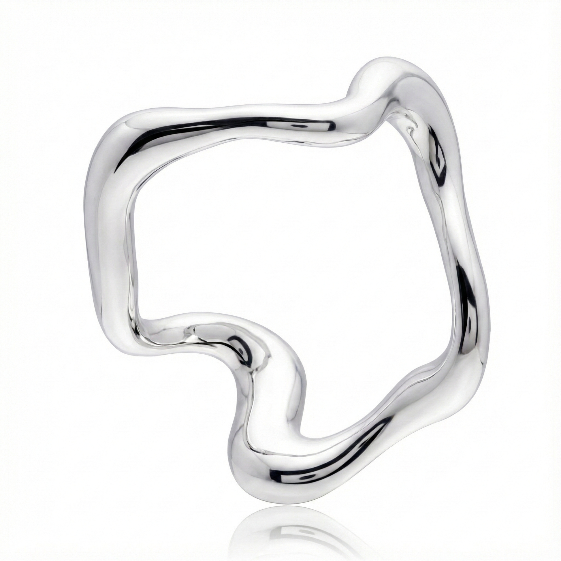 Anillo de Plata 925 en forma de ritmo tomada parado