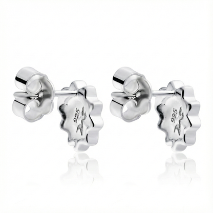 Aretes de Plata 925 con forma de candy por atras