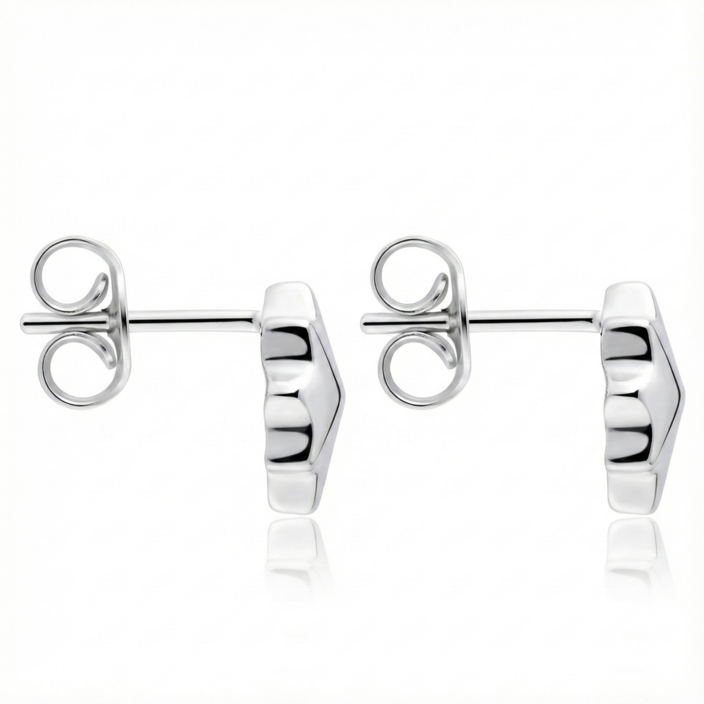 Aretes de Plata 925 en forma de candy de lado