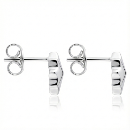 Aretes de Plata 925 en forma de candy de lado