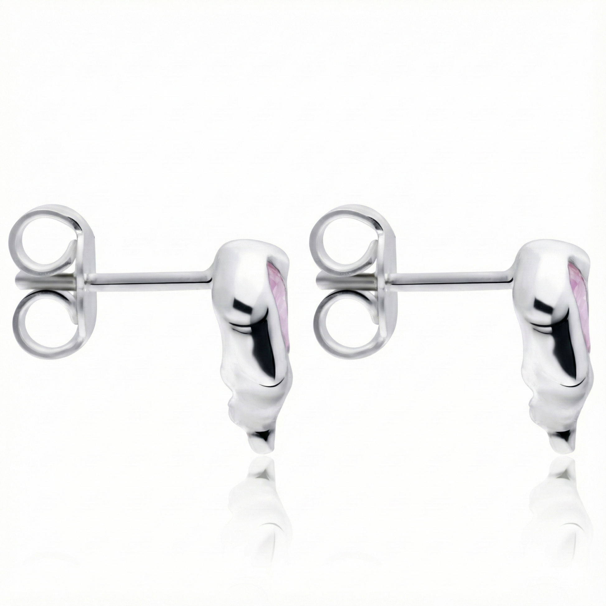 Aretes de Plata 925 modelo Dripping Love de lado