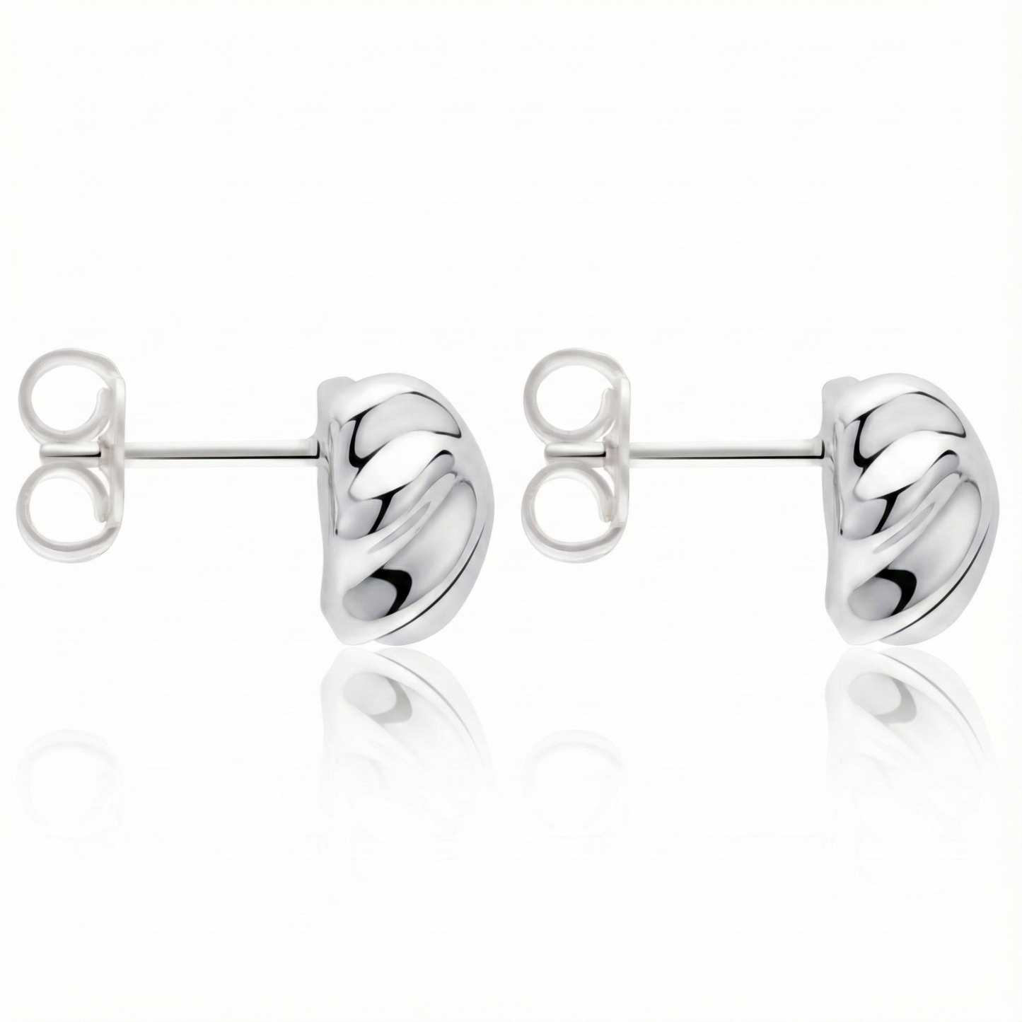 Aretes de Plata 925 modelo Lolly de lado