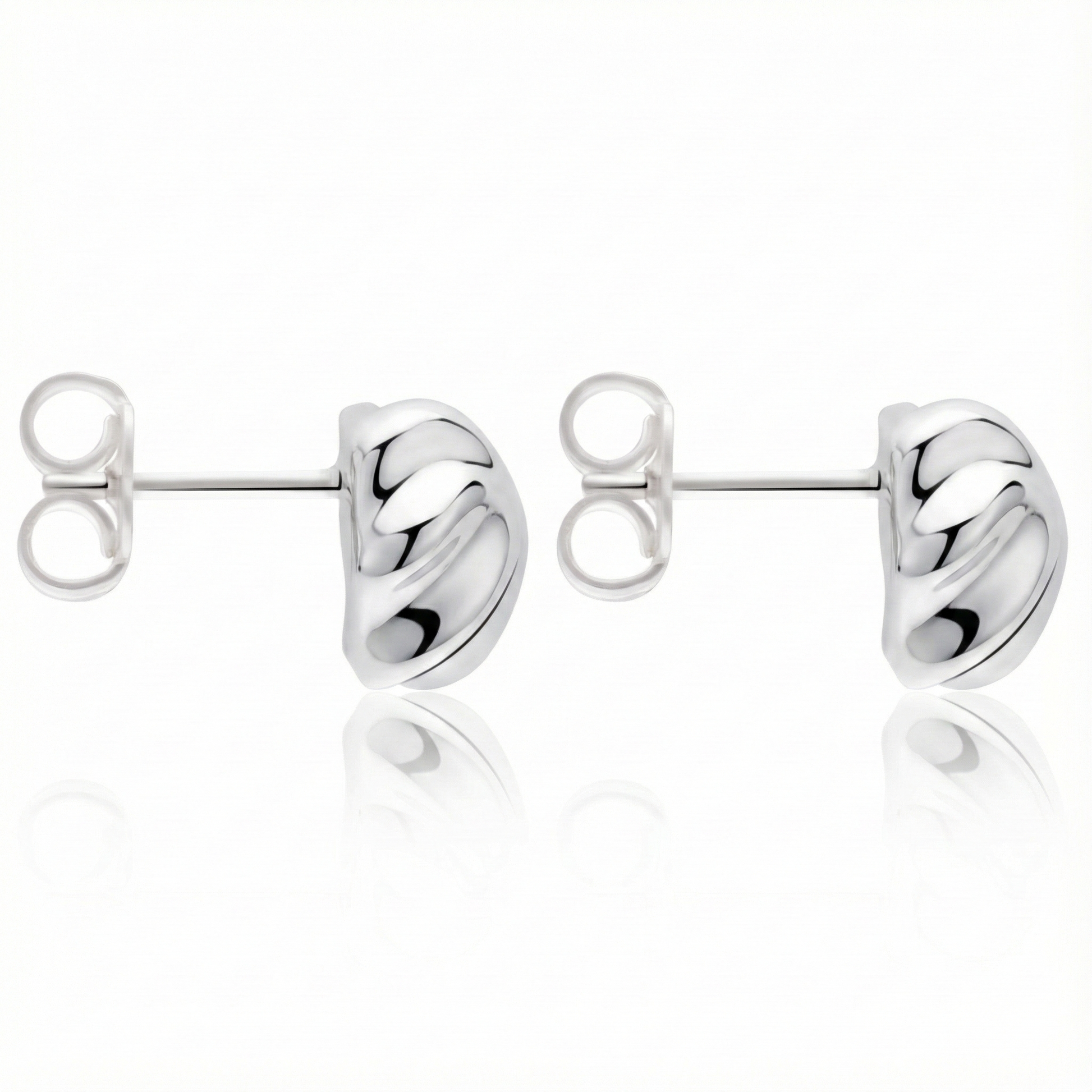 Aretes de Plata 925 modelo Lolly de lado