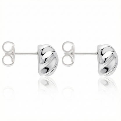 Aretes de Plata 925 modelo Lolly de lado