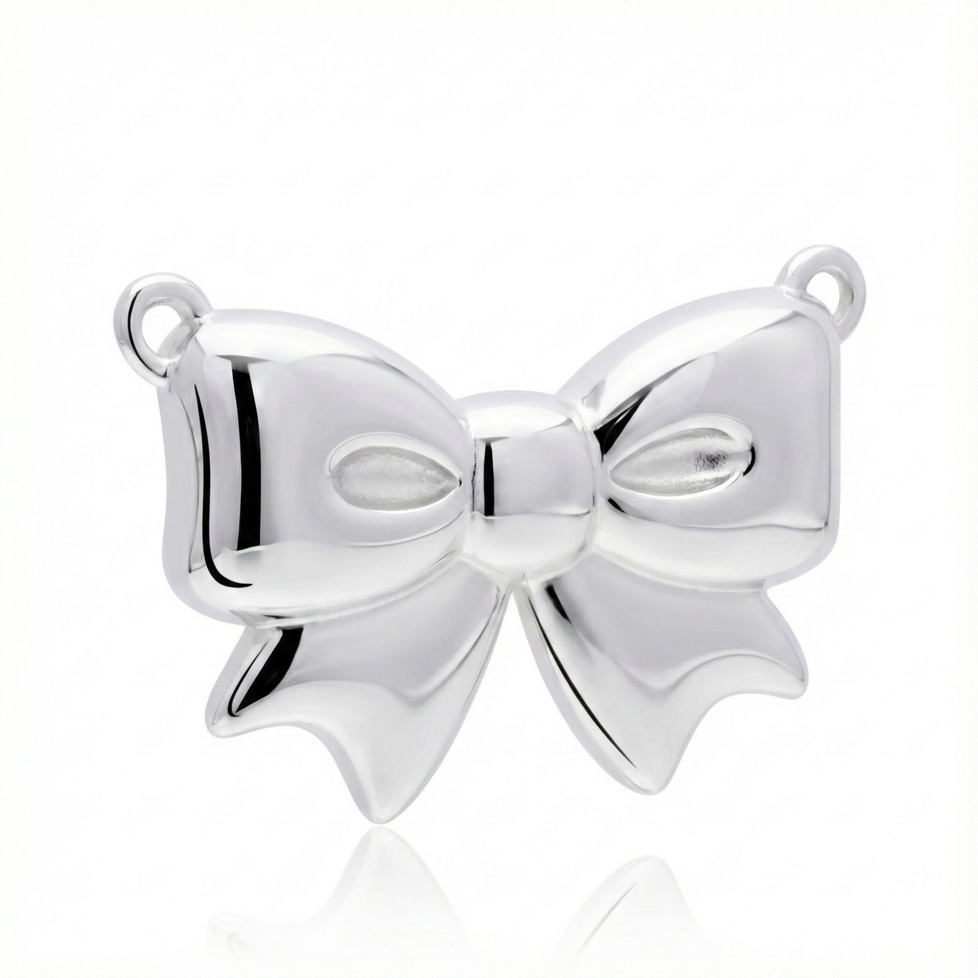 Dije de Plata 925 en forma de moño con angulo