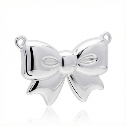 Dije de Plata 925 en forma de moño con angulo