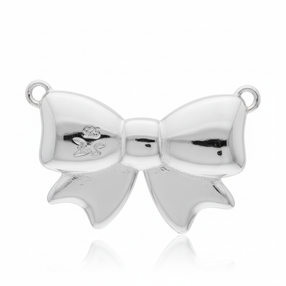 Dije de Plata 925 con forma de moño por atras