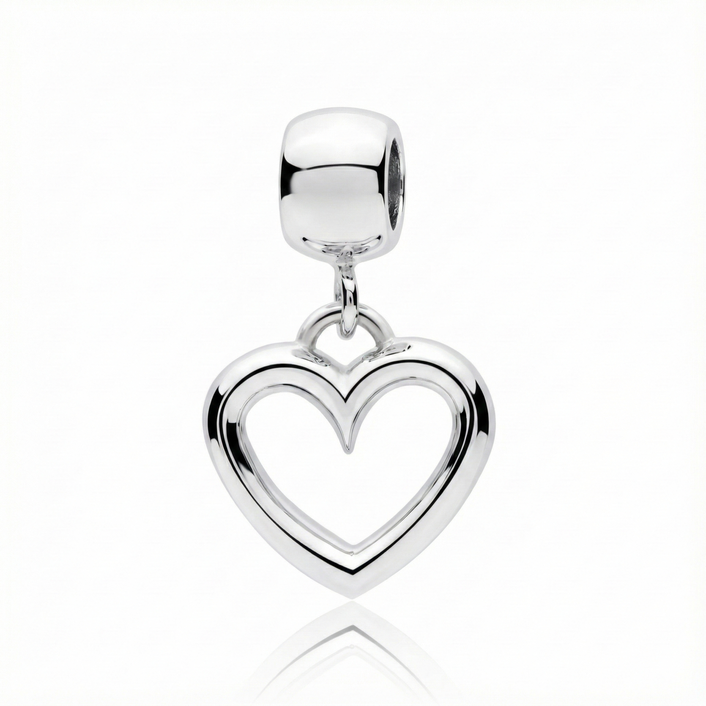 Hollow Love Pendant Silver Front