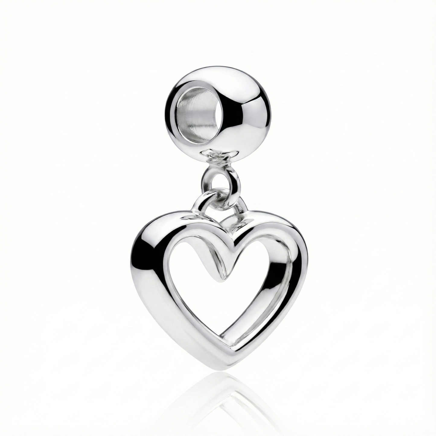 Hollow Love Pendant Silver Side