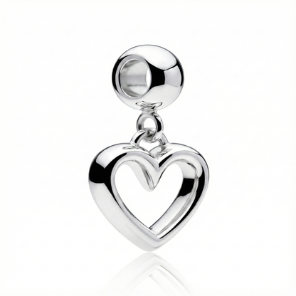 Hollow Love Pendant Silver Side