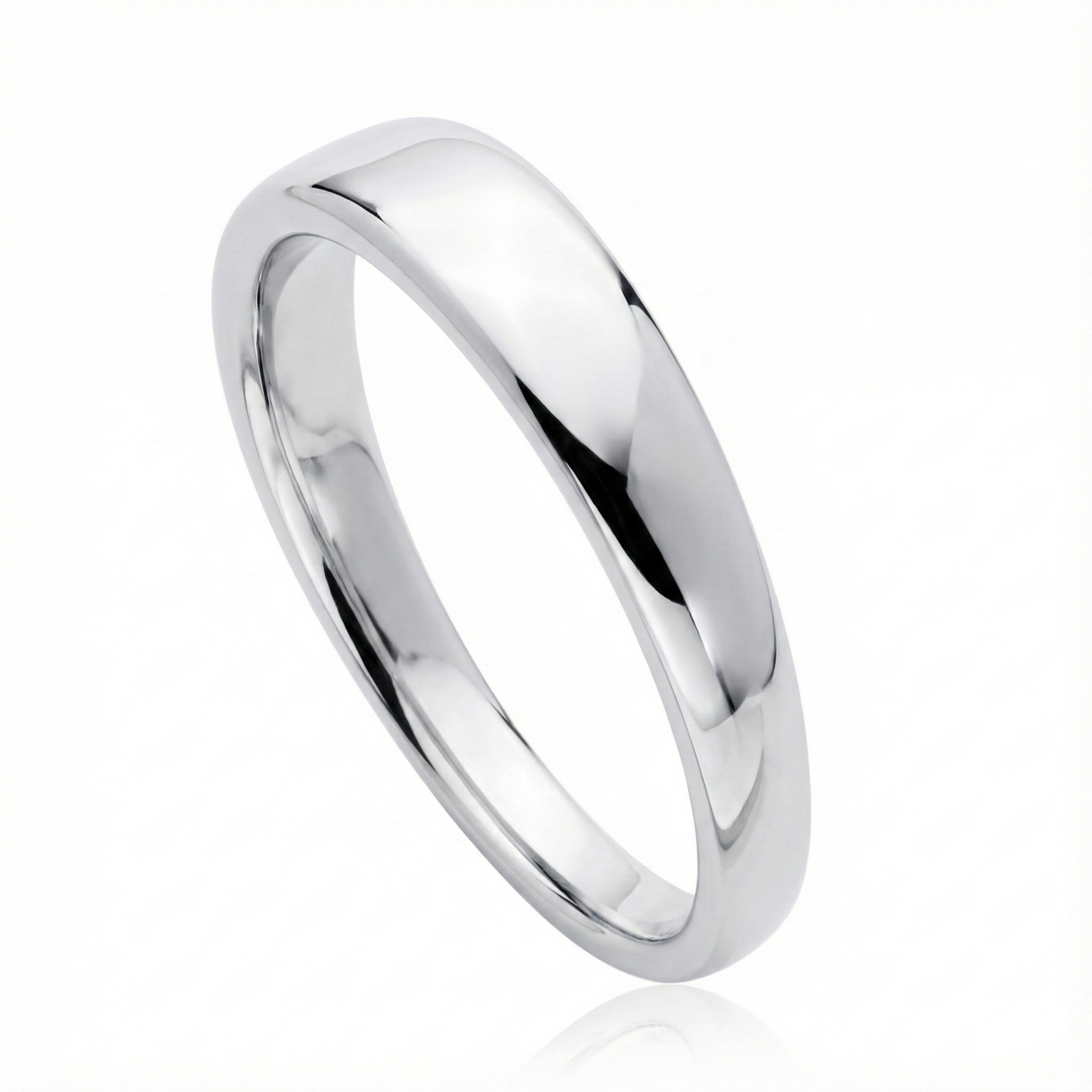 Anillo de plata 925 modelo simple latch en angulo