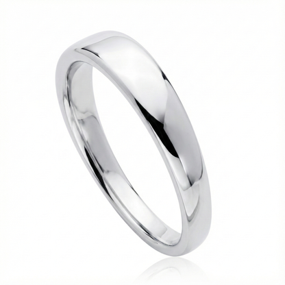 Anillo de plata 925 modelo simple latch en angulo