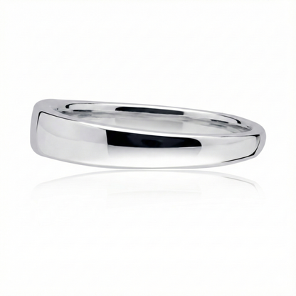 Anillo de plata 925 modelo simple latch acostado